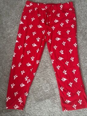 Target Bullseye Dog Mascot Red Fleece Holiday Lounge Pants